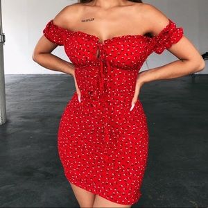 BRAND NEW OOTD FASH OFF THE SHOULDER DRESS
